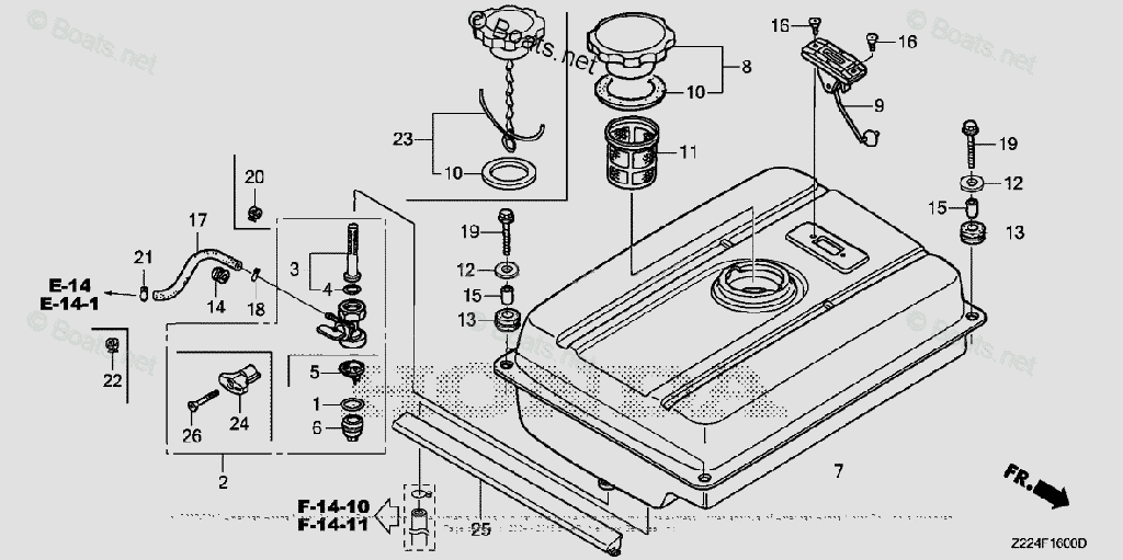 TANQUE DE COMBUSTIBLE HONDA (MOTOR GX610)